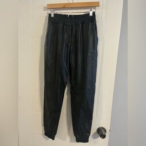 ITALIAN VEGAN LEATHER JOGGERS - MILIO MILANO SIZE LARGE
